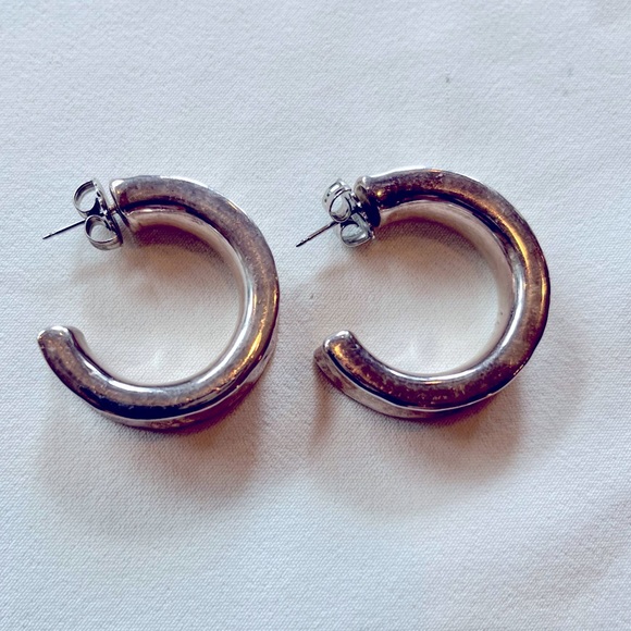 Simon Sebbag Designs Silver Hoop Earrings - Picture 4 of 16